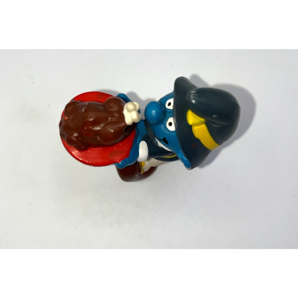Vintage Pilgrim Thanksgiving Smurf Vintage Smurfs Cake Topper Gag Gift Cupcake - Picture 5 of 11